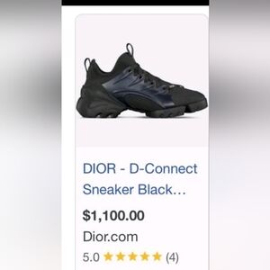 Dior D-Connect Men's Sneakers - Black and Dark Blue